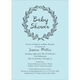 Blue and Grey Baby Shower Wreath Invitations Image 4 of 6